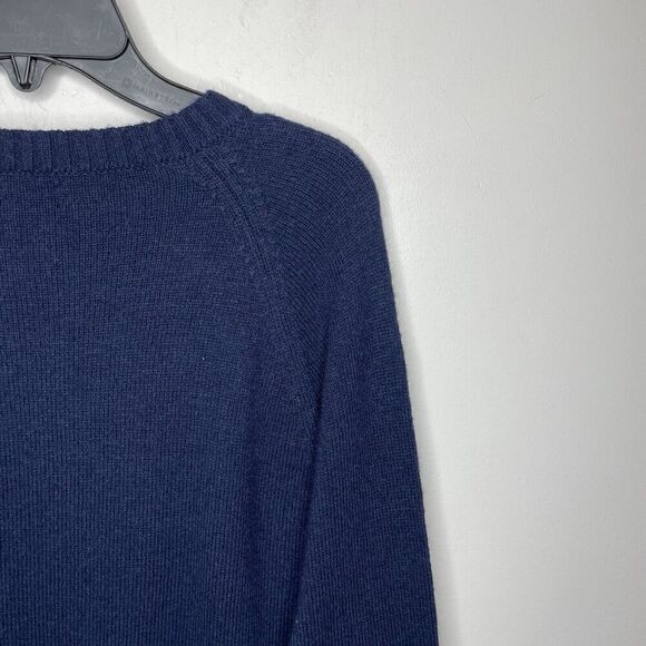 J.CREW Sweater Men Medium Navy Blue Pullover NEW Supersoft Lambswool Blend AA027 - Picture 6 of 11